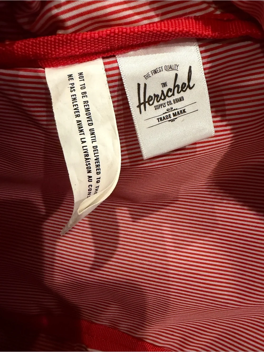 Vintage Herschel Supply Co. Youth Camo Backpack Red Polka Dot